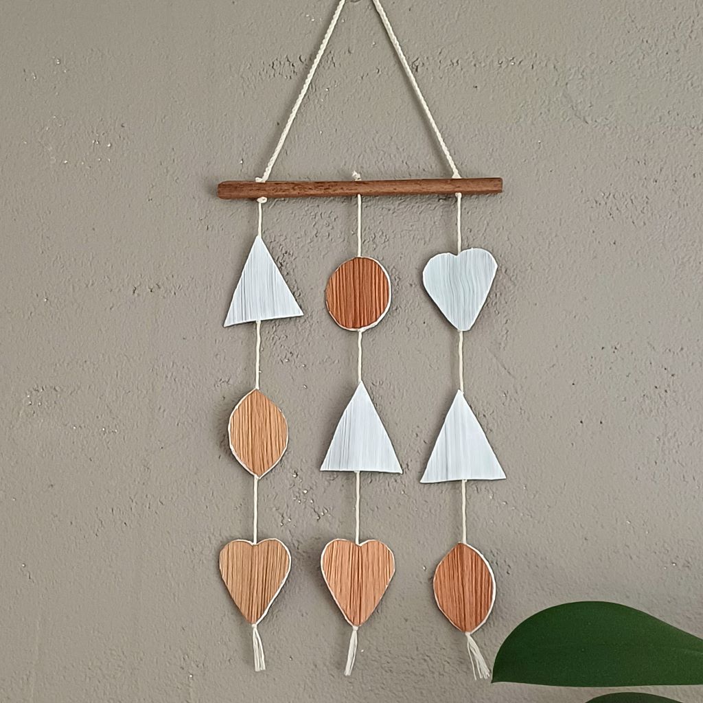 Palm Leaf Shapes wall art, Hanging mobile