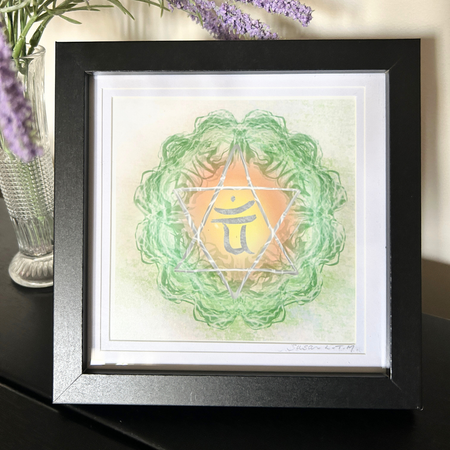 Heart Chakra (Anahata) - Original Artwork Framed Print