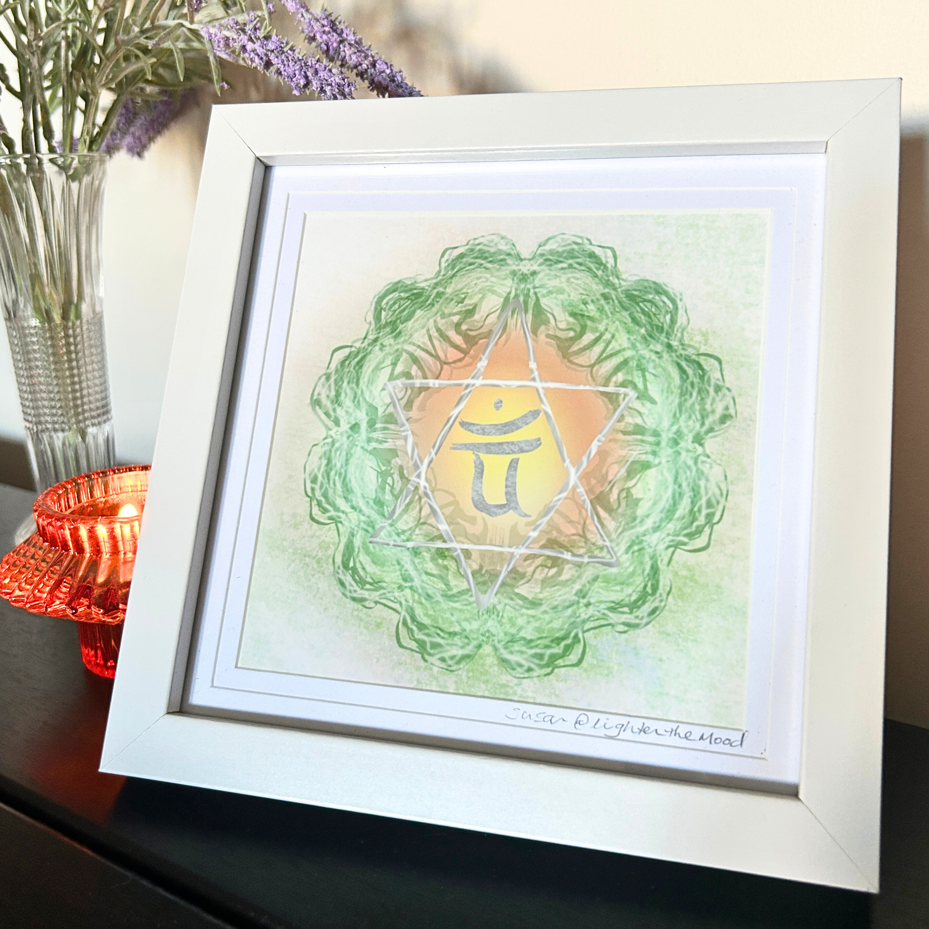 Heart Chakra (Anahata) - Original Artwork Framed Print