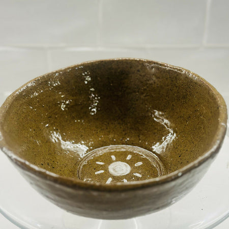 Here comes the sun- handmade, hand painted ceramic bowl