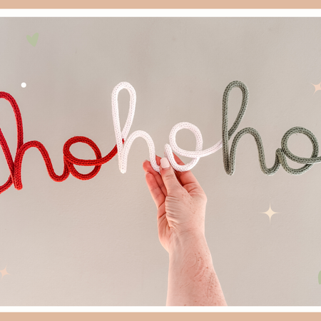 Christmas wall bookshelf knitted decor