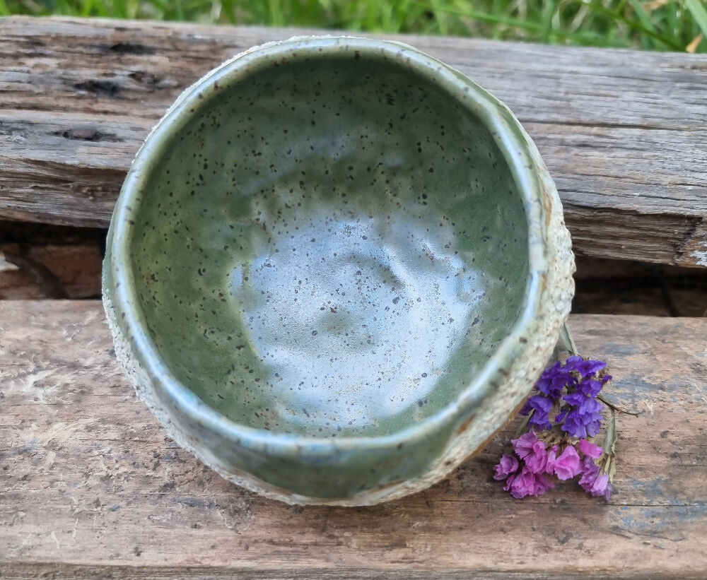 Textured clay bowl