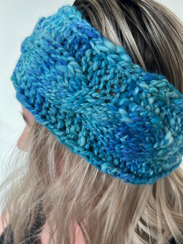 Blue Bubblegum Handknitted Headband