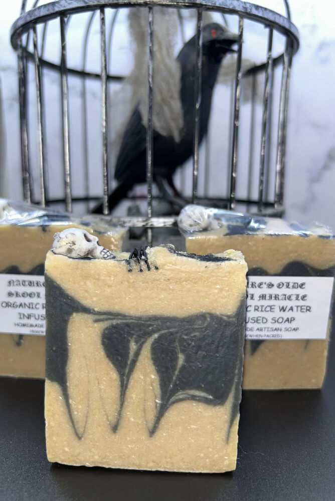 Organic rice water infused halloween soap