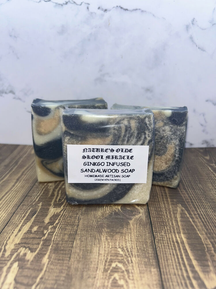 Ginkgo infused sandalwood soap