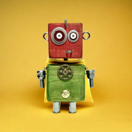 Vernon - Wooden Steampunk Superhero Robot