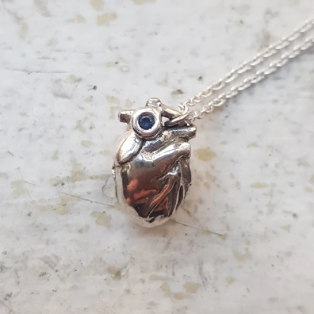 Anatomical+Heart blue sapphire