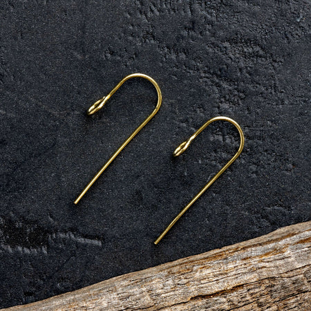 Raw Brass Tiny Front Facing Hooks