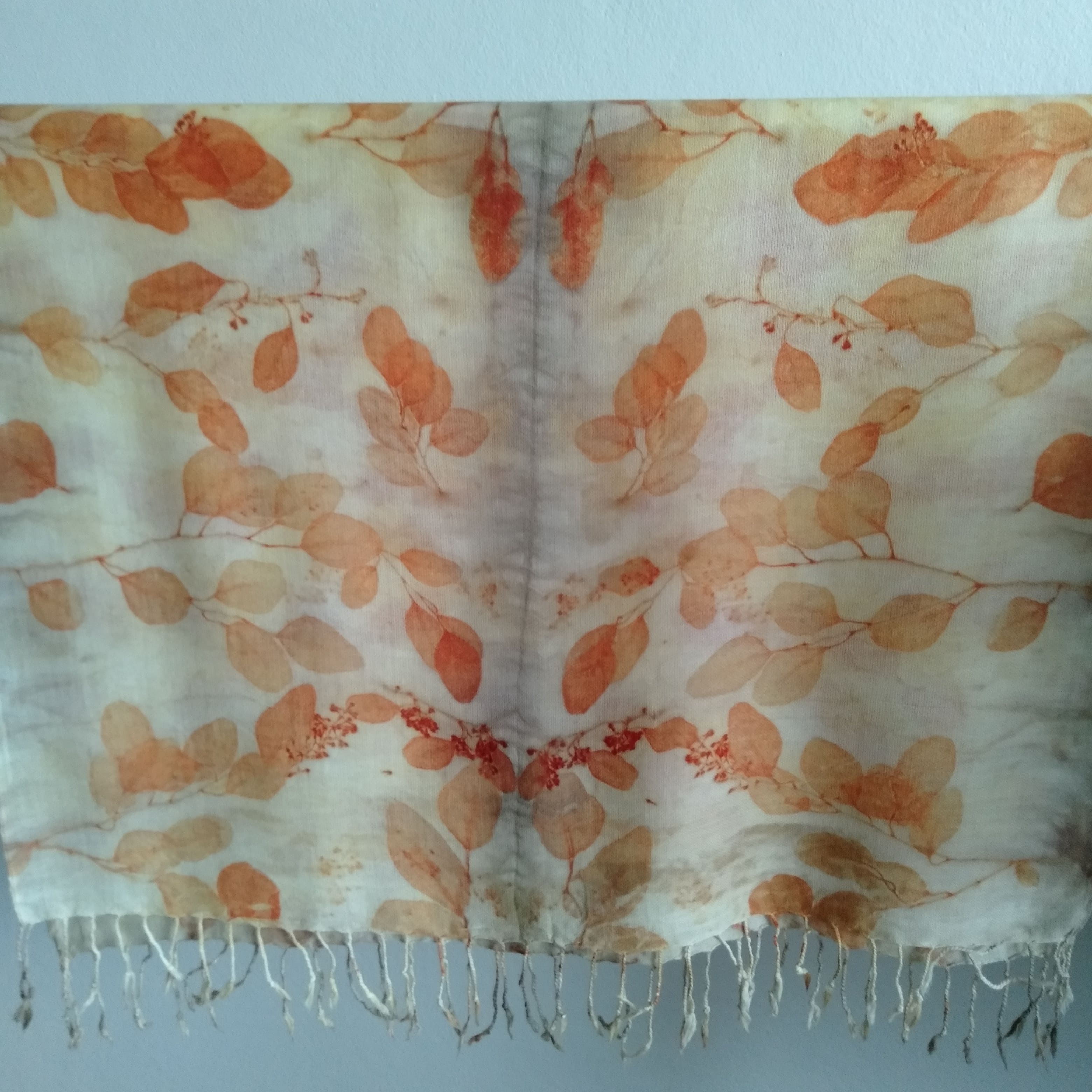 SOLD Pure wool wrap capturing nature