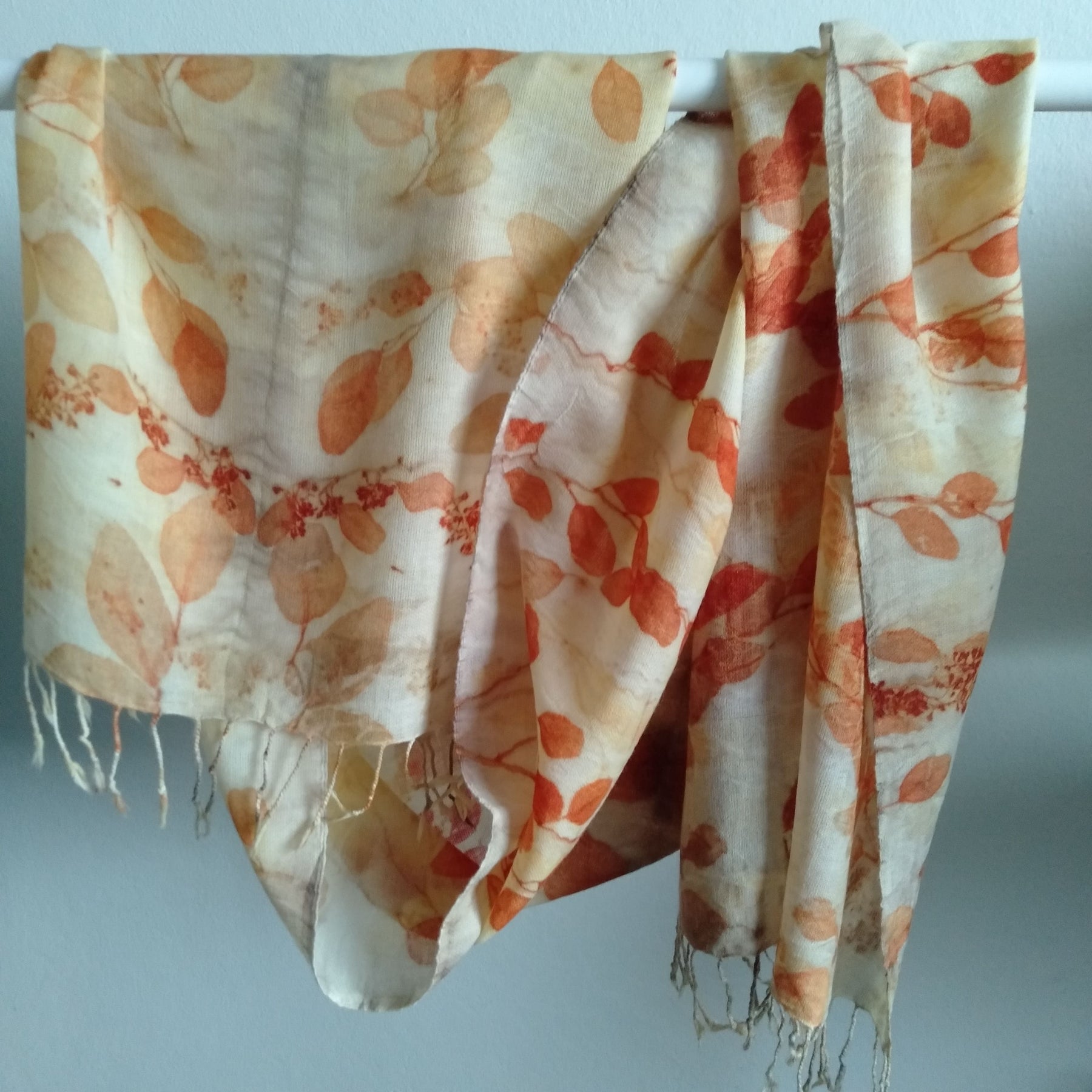 SOLD Pure wool wrap capturing nature