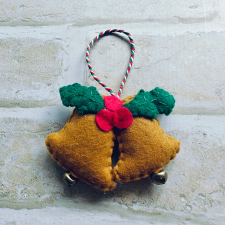 Felt Ringing Bells christmas ornament