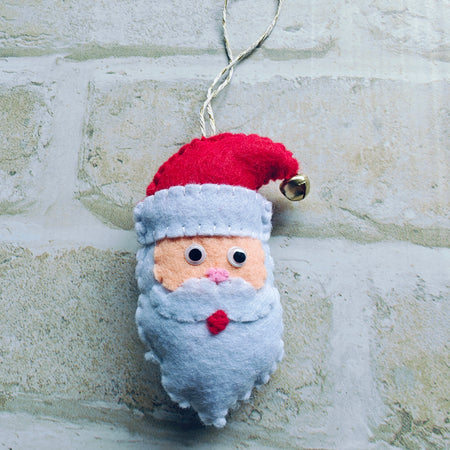 Felt Santa Claus christmas ornament