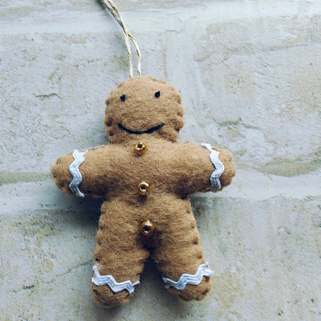 Felt Gingerbread christmas ornament
