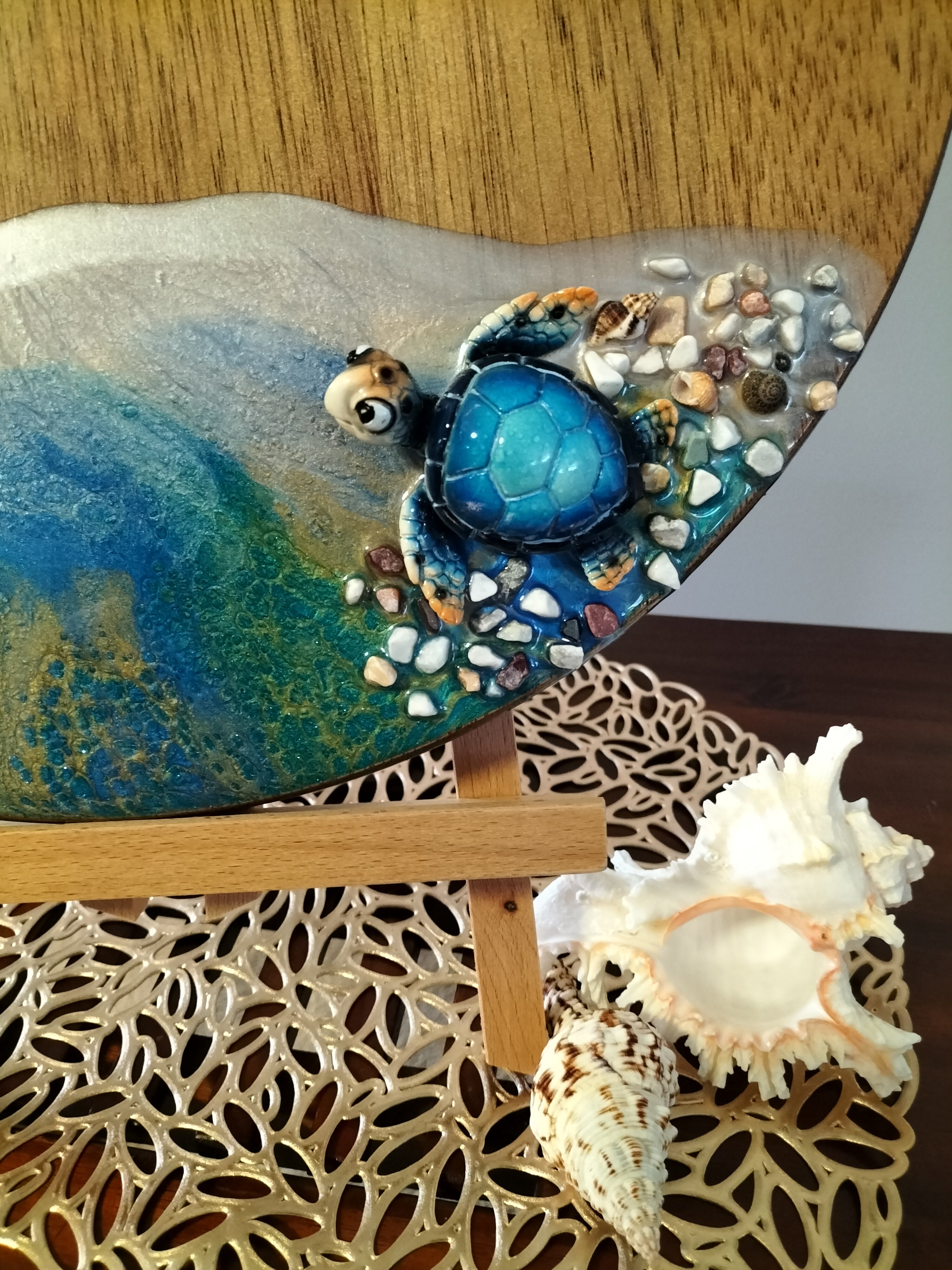 Turtle mania, cute turtle cheese board or display board