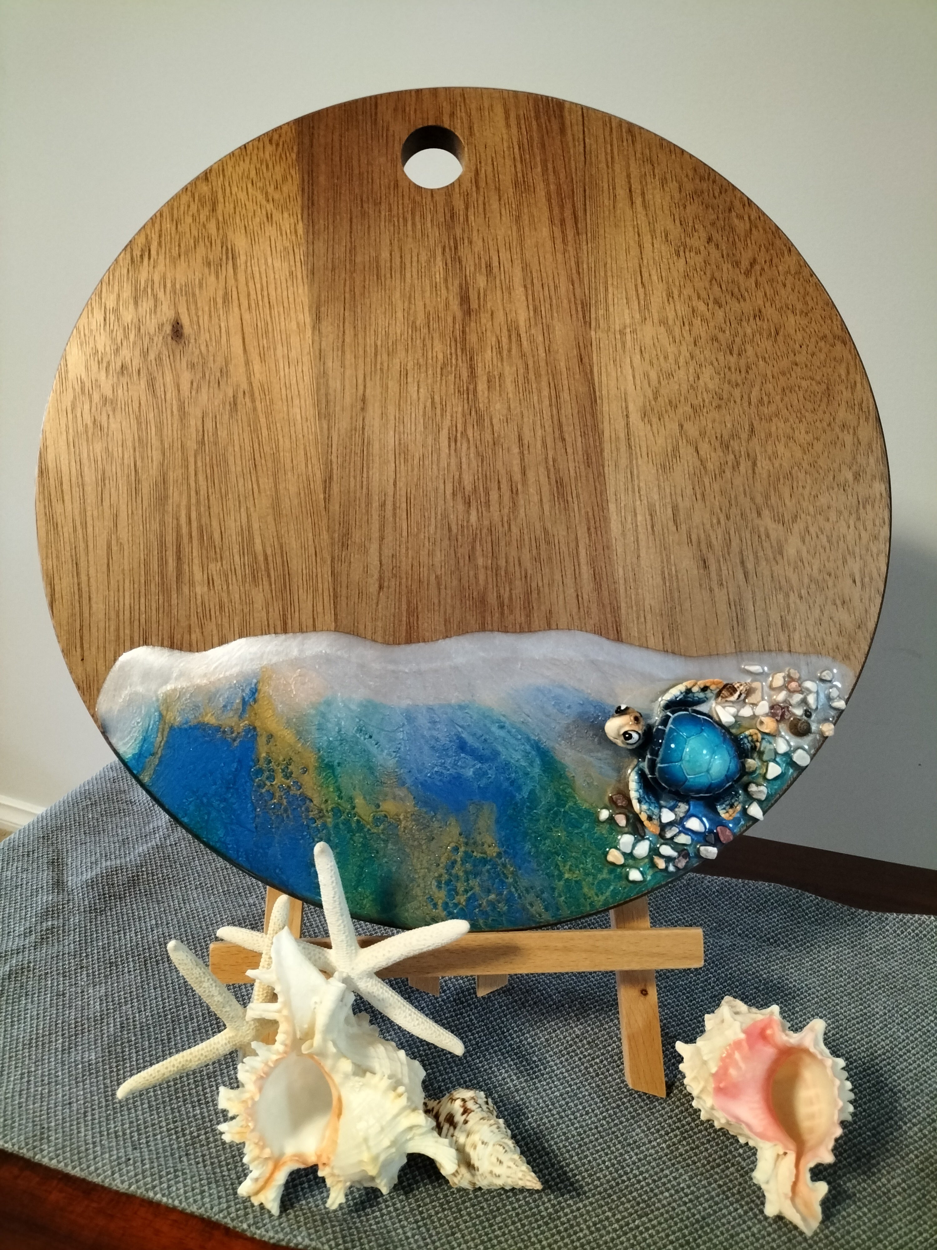 Turtle mania, cute turtle cheese board or display board