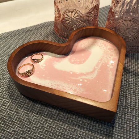 Large love heart trinket trays