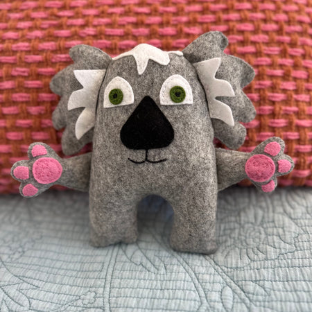 Drop bear handmade  soft toy , wool felt