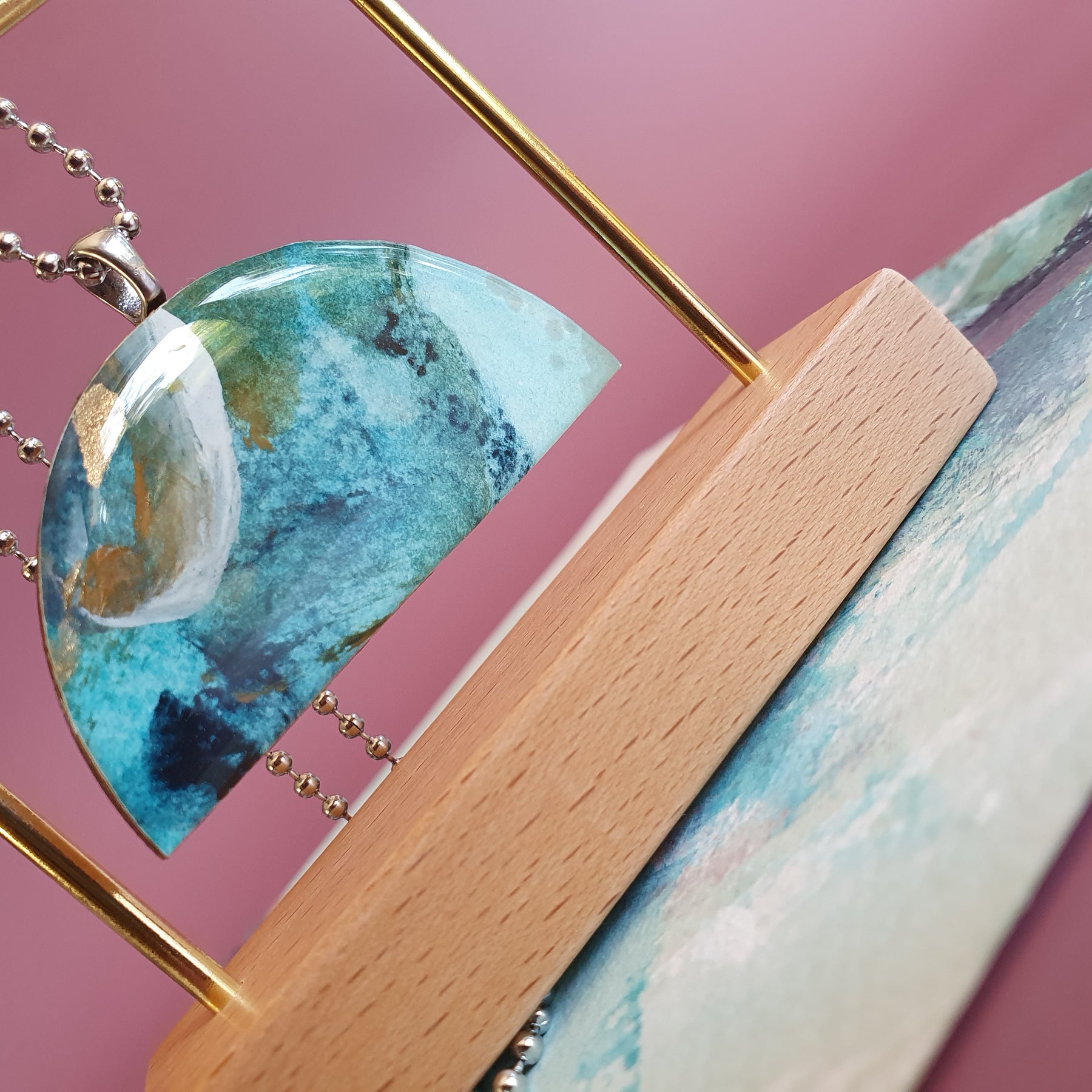 The Opal Daze Collection | Resin art earrings | Large and medium dangle | Pendant