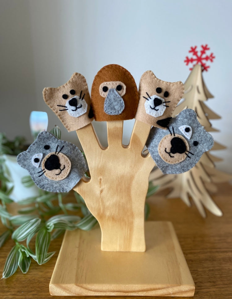 Finger puppets Australian animals wool felt