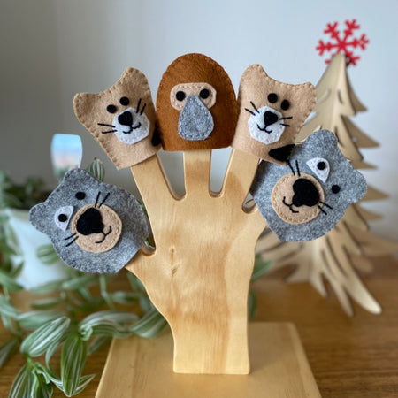 Finger puppets Australian animals wool felt