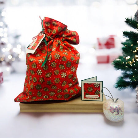 Small Santa Sack/Christmas gift bag / reusable gift bag