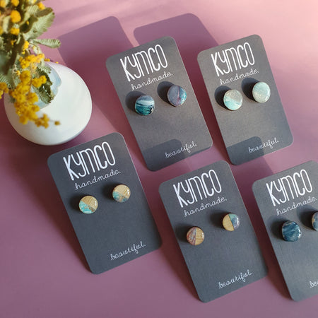 The Opal Daze Collection | Resin art earrings | Studs