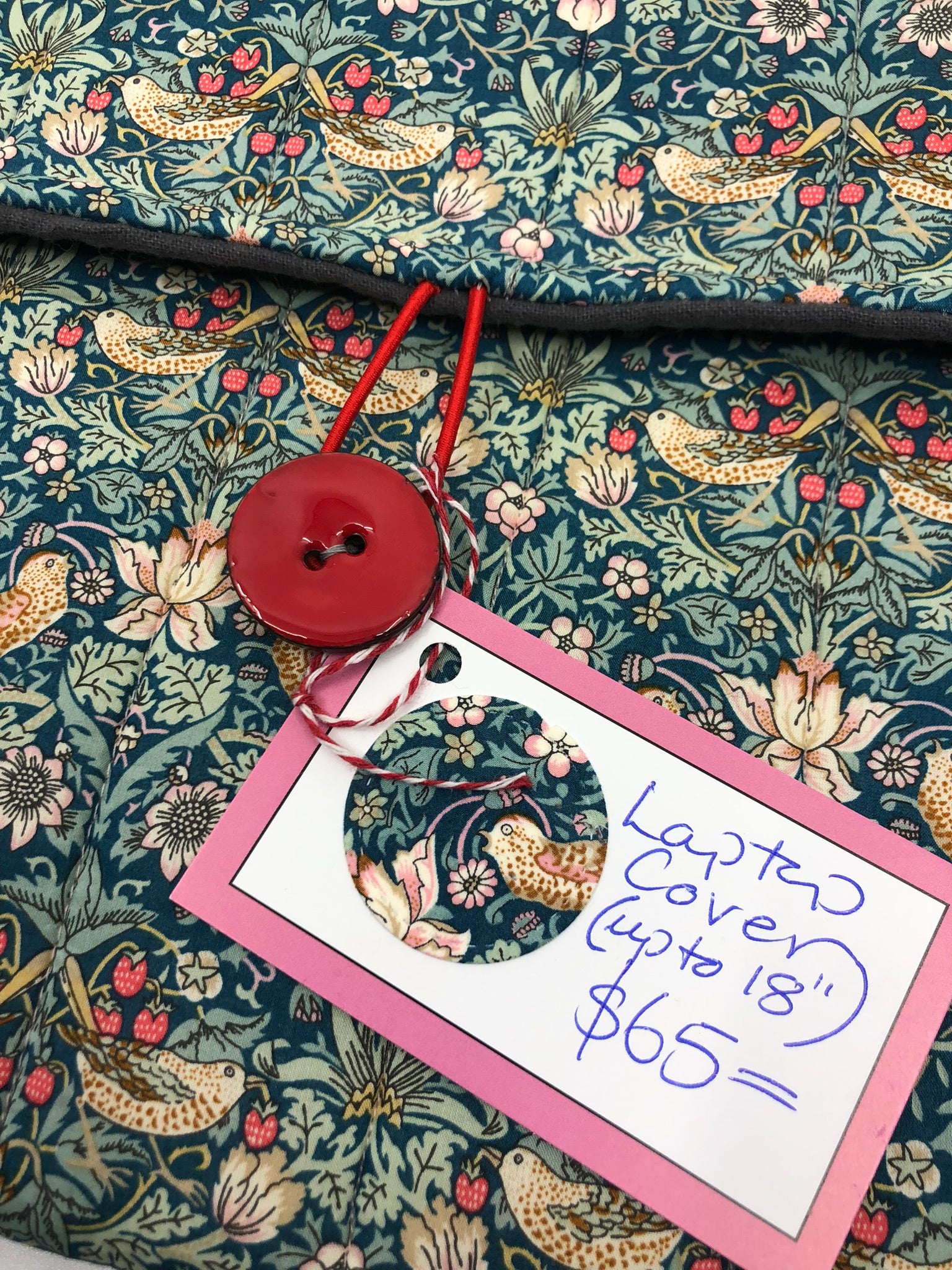 Lap top bag made from Liberty fabric