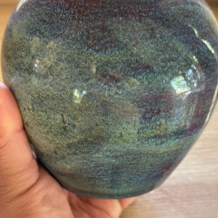 Ceramic bowl peacock colours