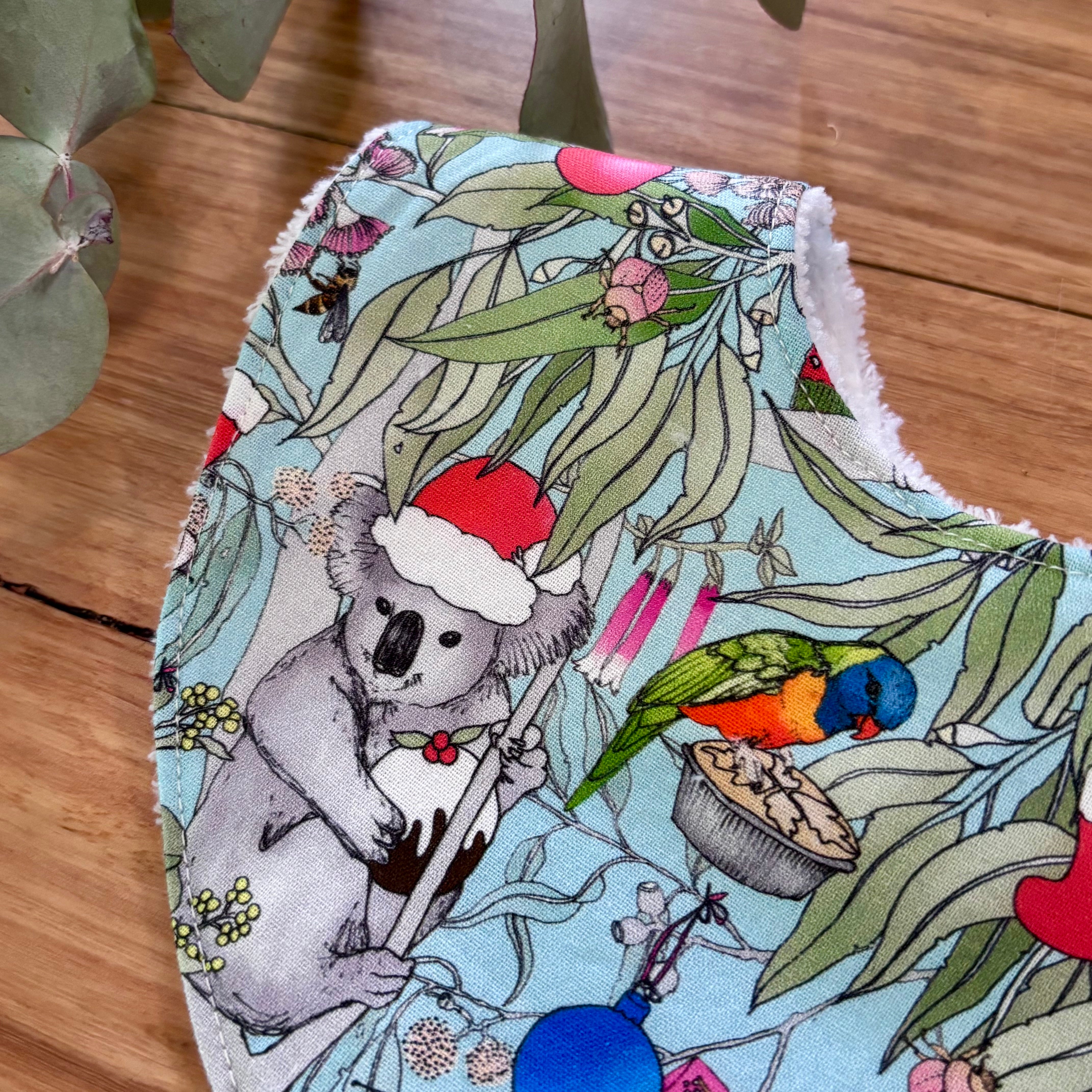 Christmas Baby Bibs Set - Blue Koalas