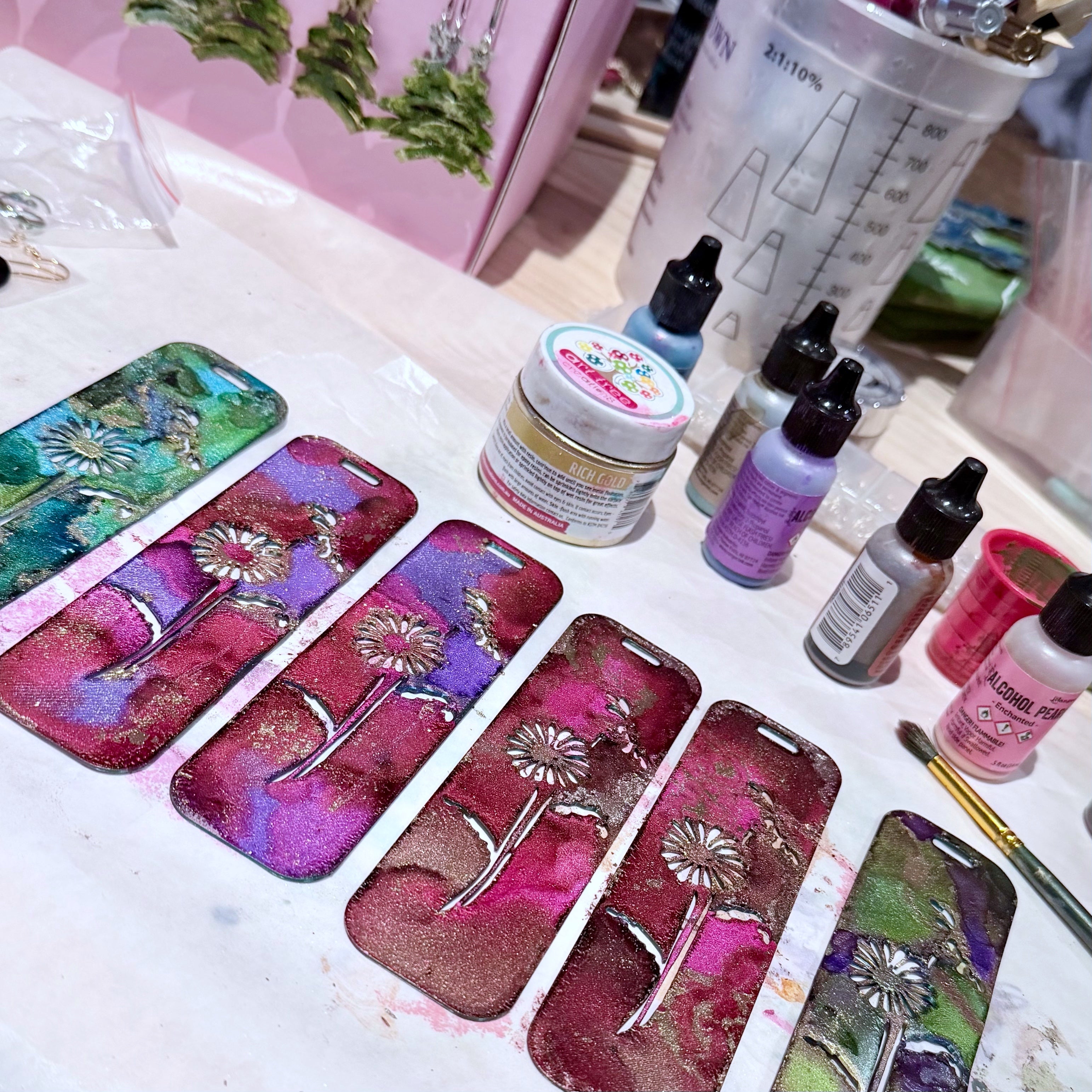 Hand-Painted Floral Bookmarks | Multiple colours