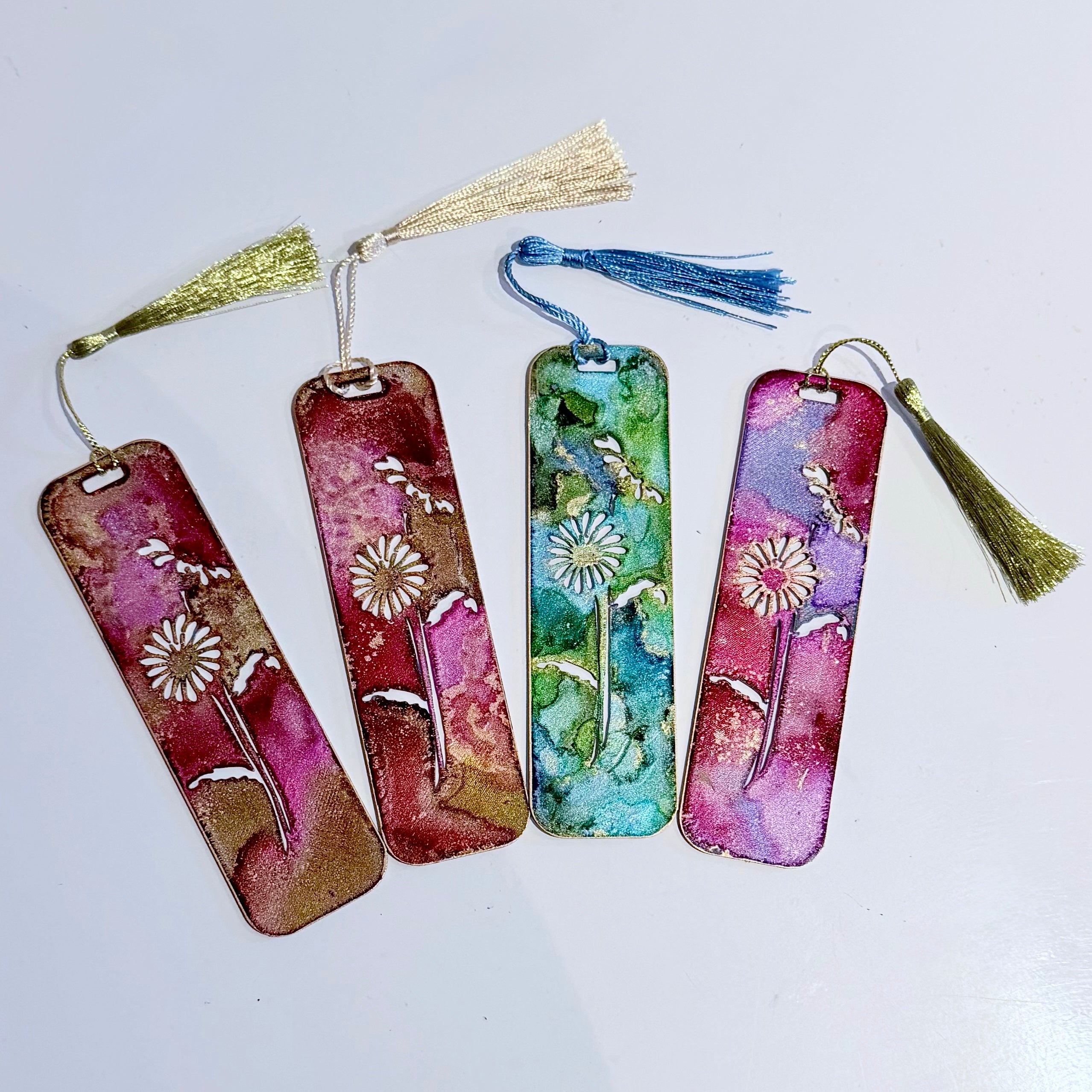 Hand-Painted Floral Bookmarks | Multiple colours