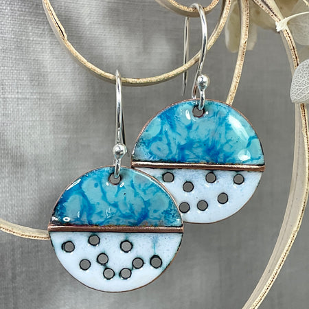 Amalfi. Handmade enamel earrings