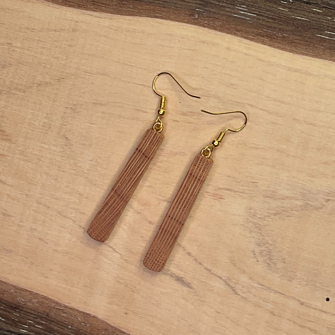 Wooden Earrings in Silky Oak