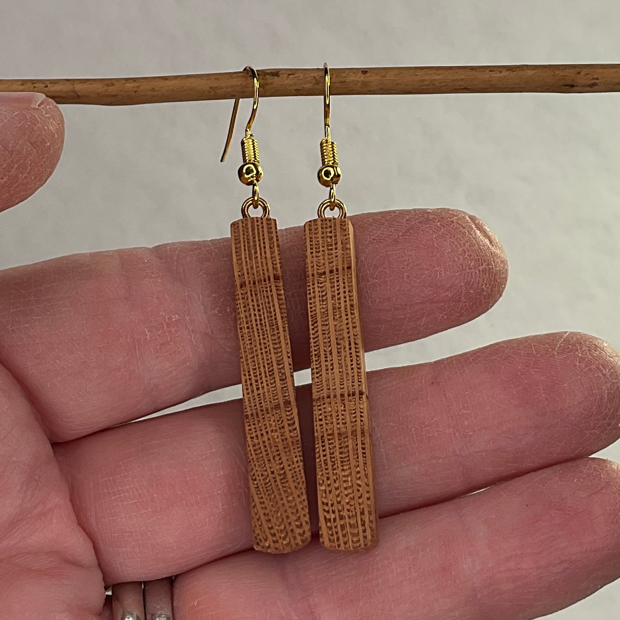 Wooden Earrings in Silky Oak