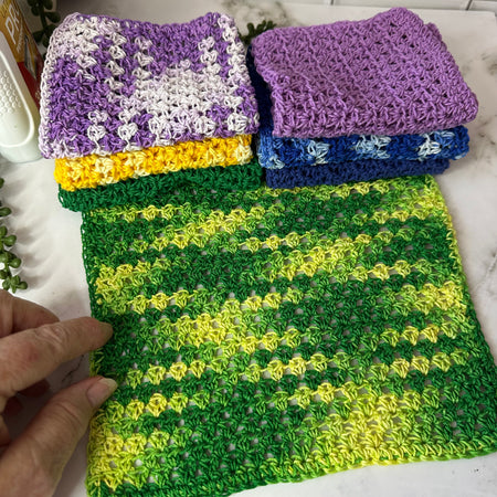 Crochet Dishcloths - Durable, Stylish, Zero Waste - set of 3 or 6