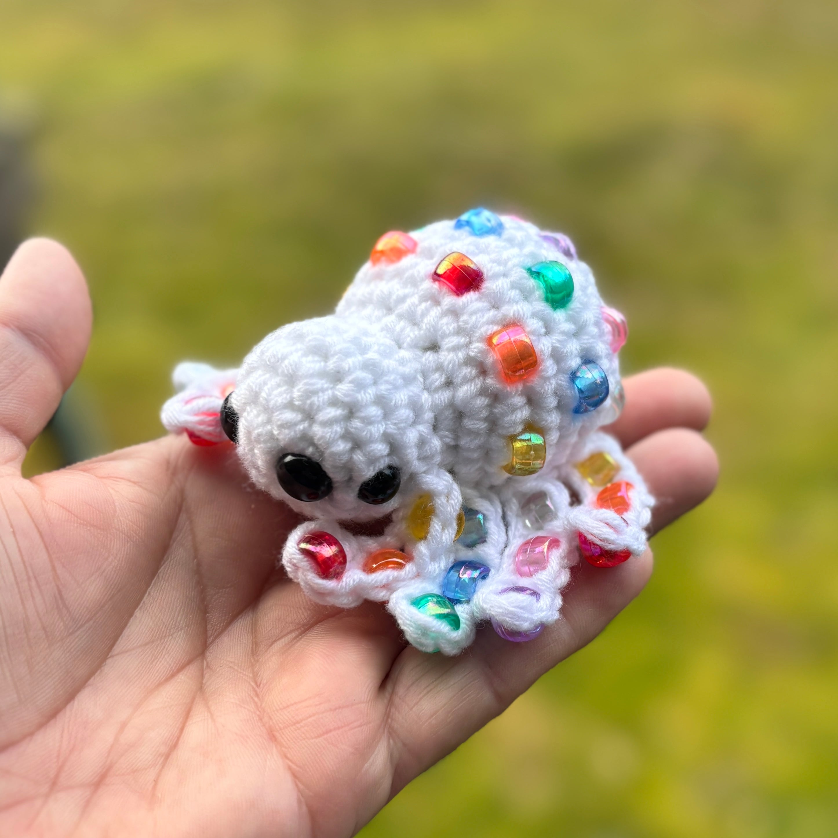 Spider Beaded Fidget Crochet Toy Rainbow