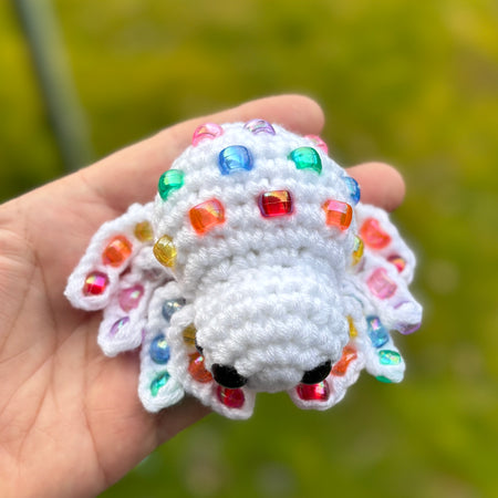 Spider Beaded Fidget Crochet Toy Rainbow