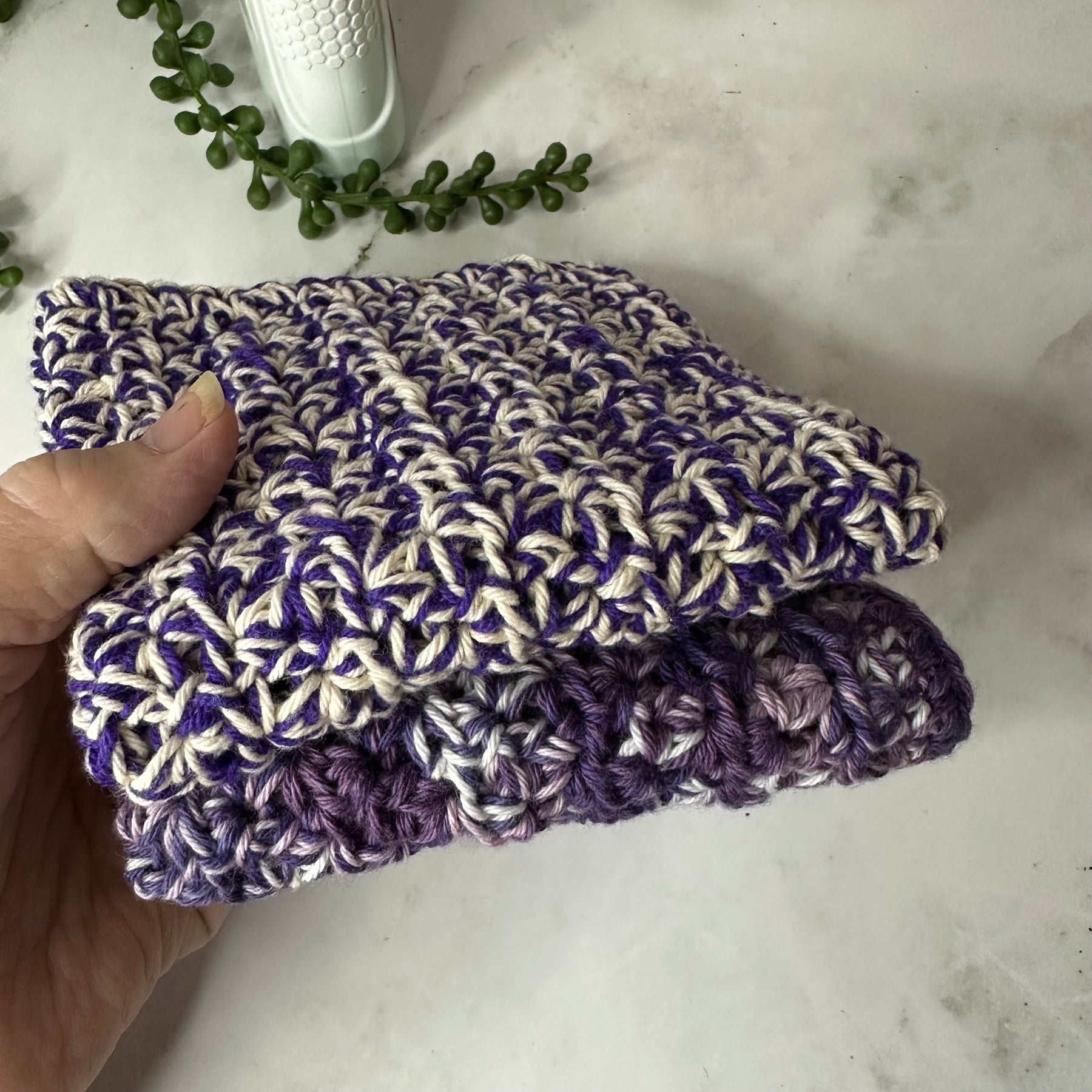 Extra thick Handmade Crochet Dishcloths - Cleaning cloths - set of 2