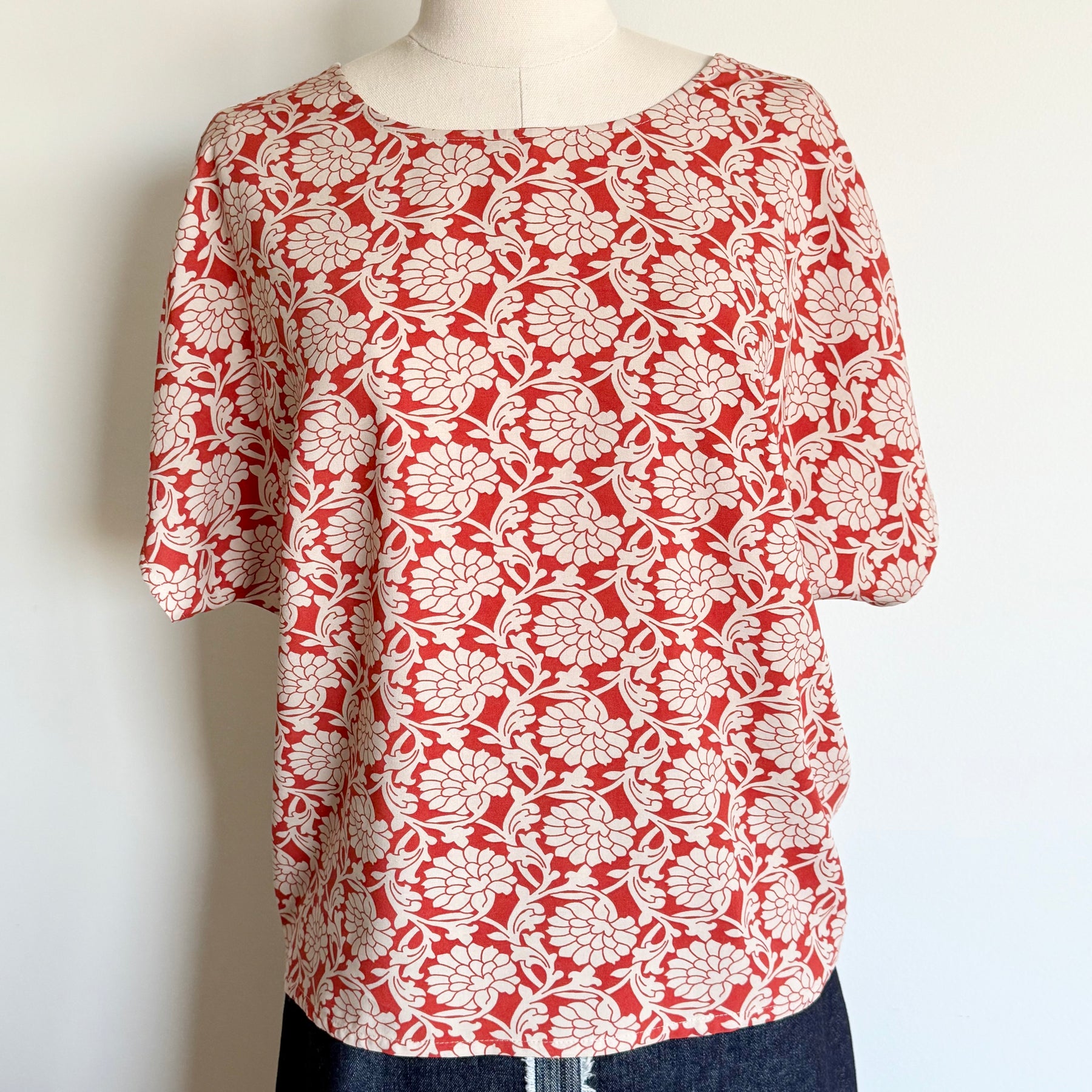 Rust Floral Rayon (Reversible)