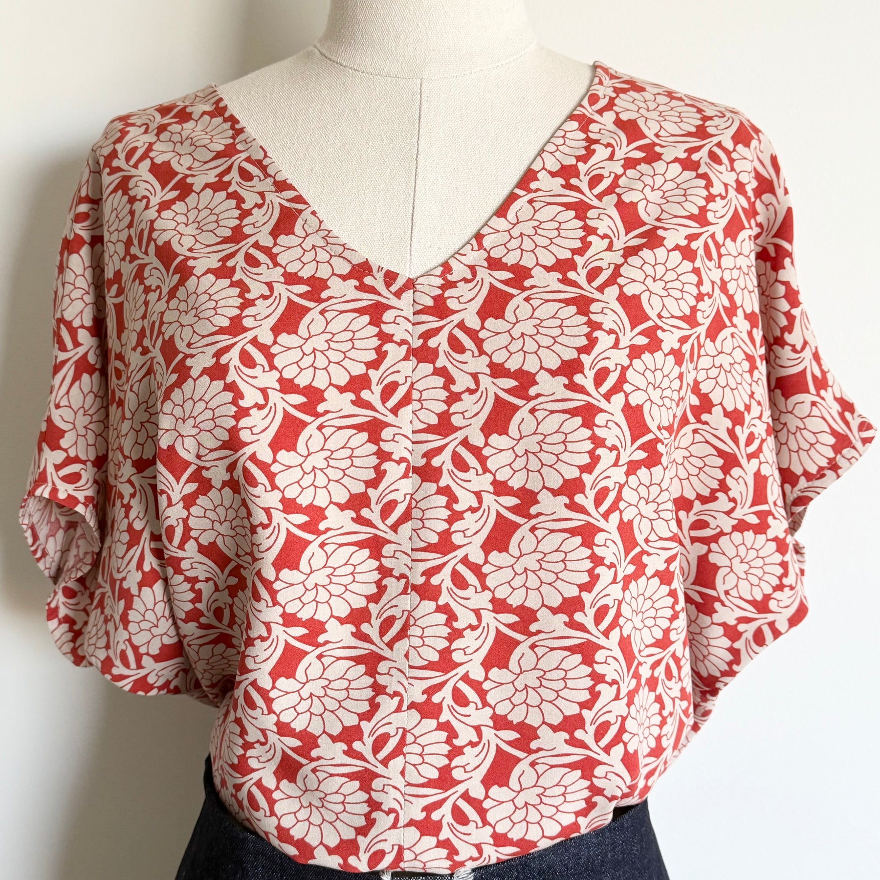 Rust Floral Rayon (Reversible)