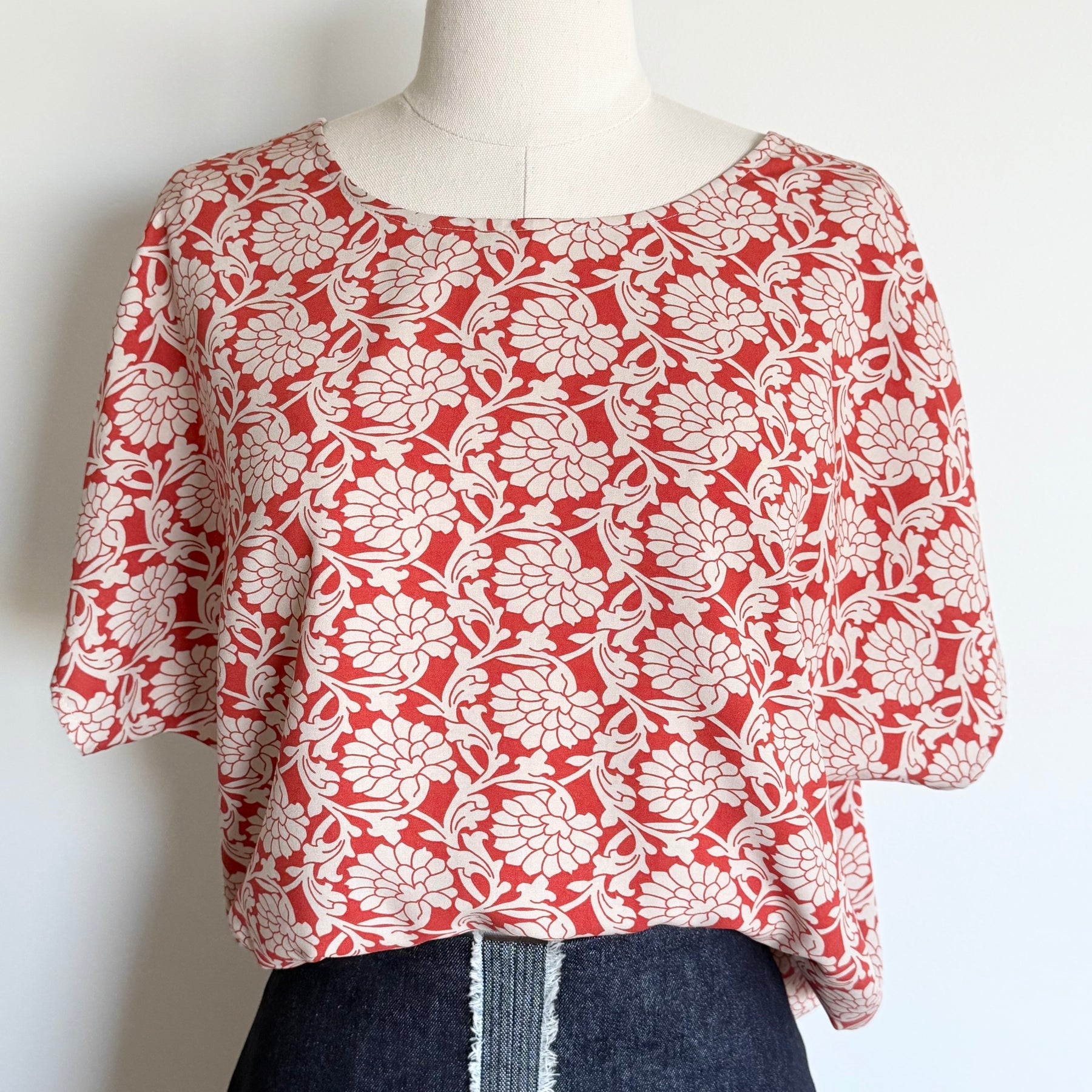 Rust Floral Rayon (Reversible)