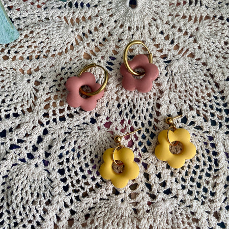 Puffy Flower Earrings