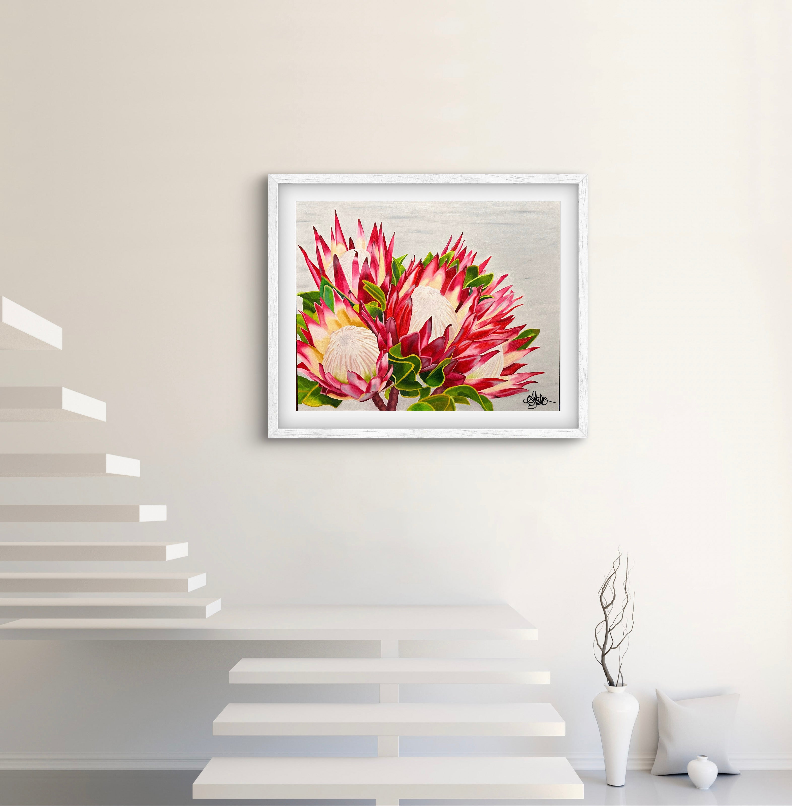 King Protea - Oil Painting - Hand Painted