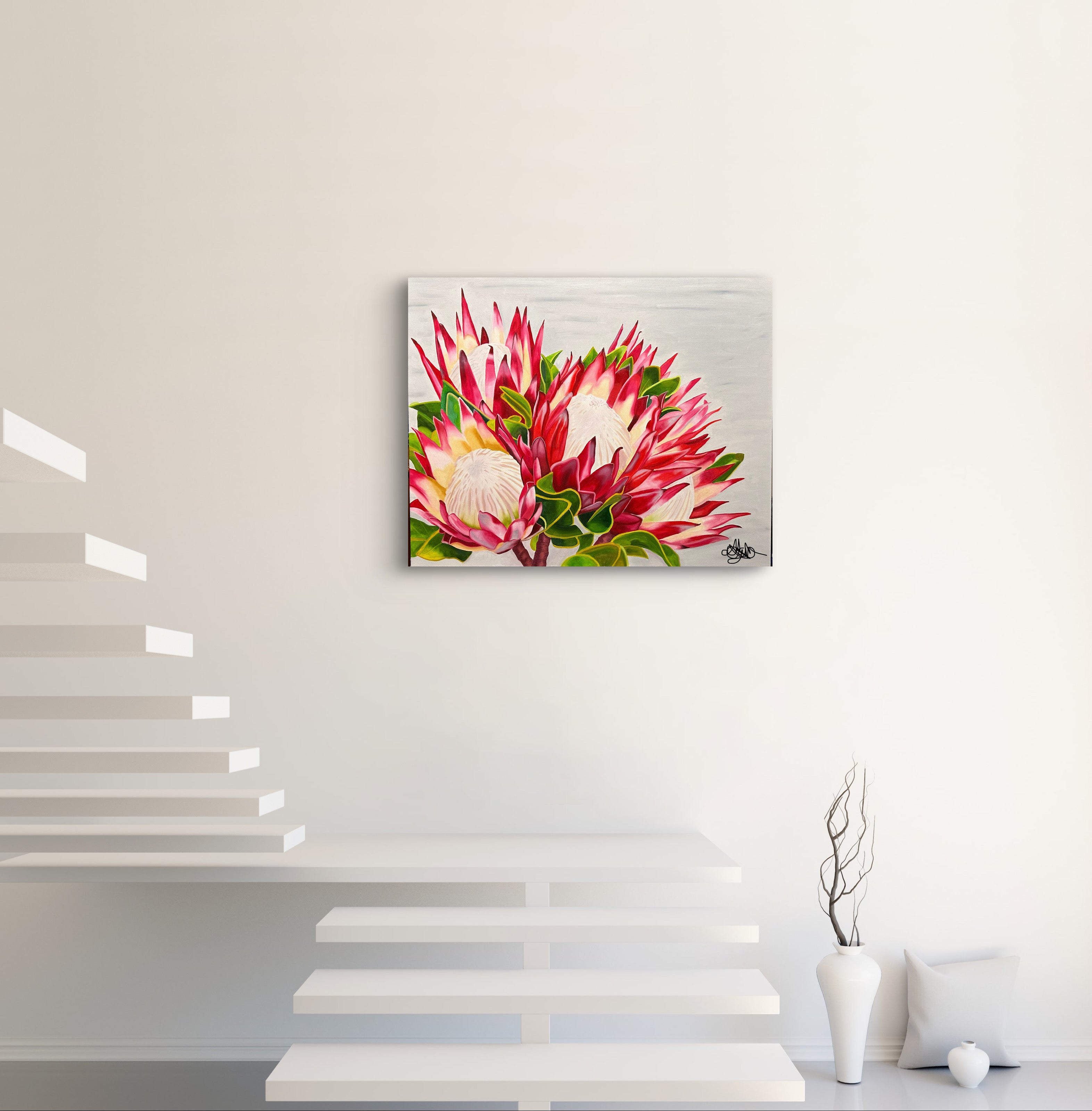 King Protea - Oil Painting - Hand Painted