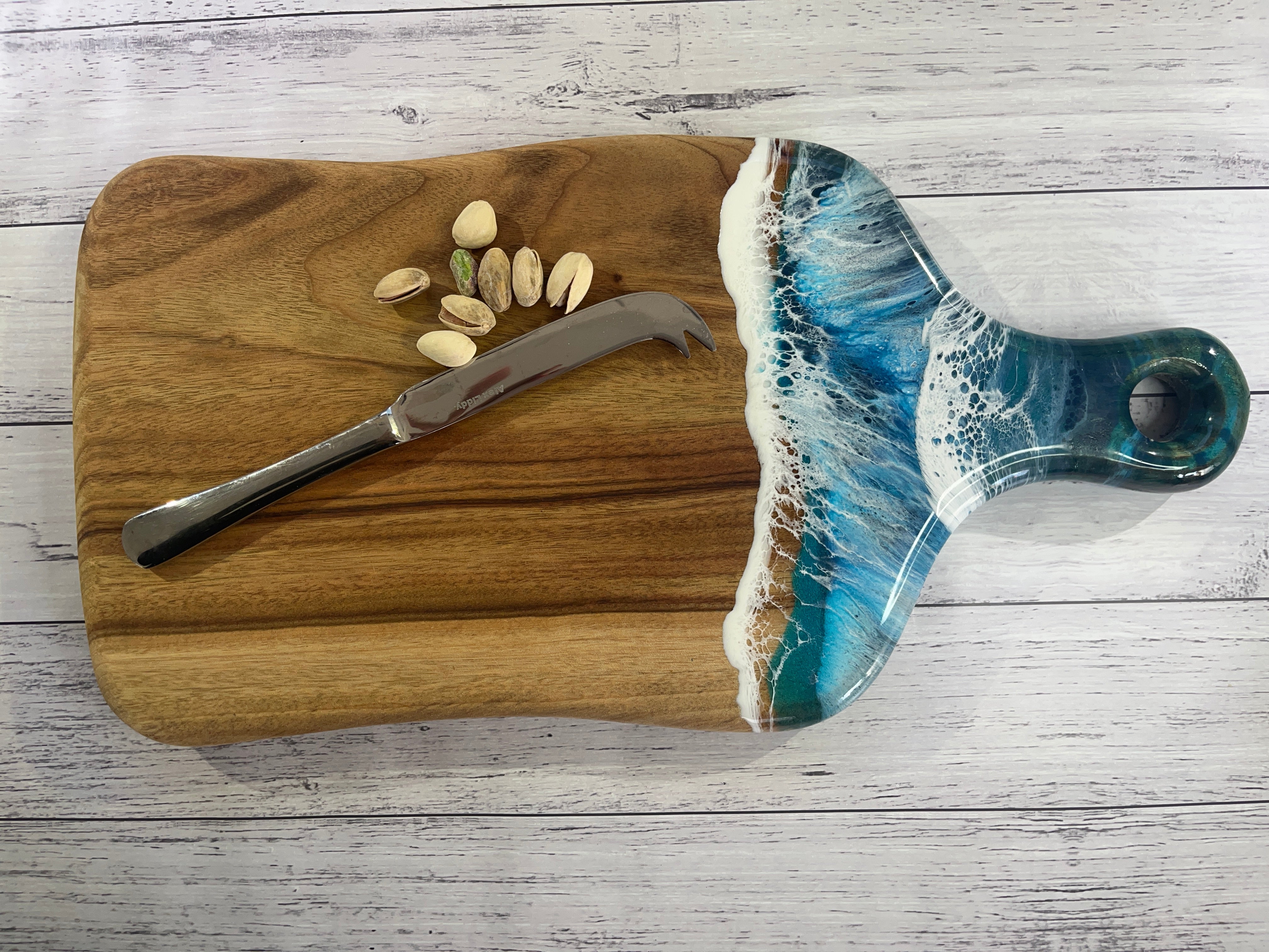 Ocean inspired paddle style cheeseboard