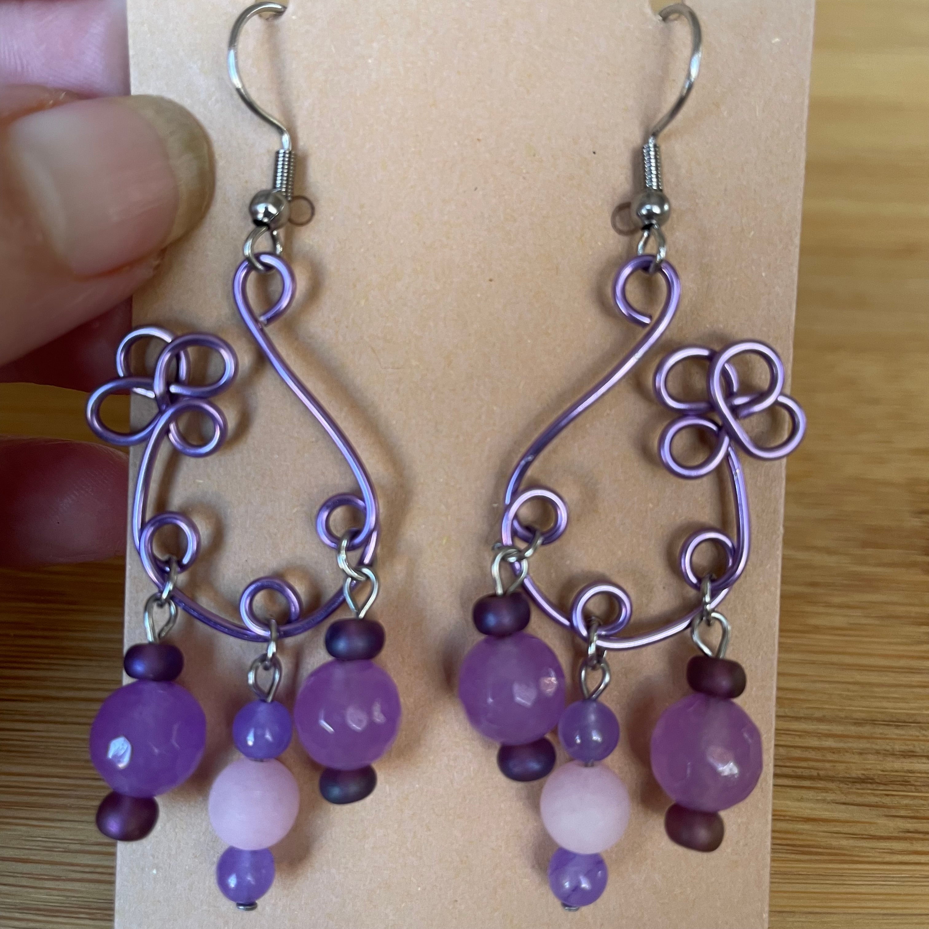 B’s Daisy Wire Gemstone Earrings