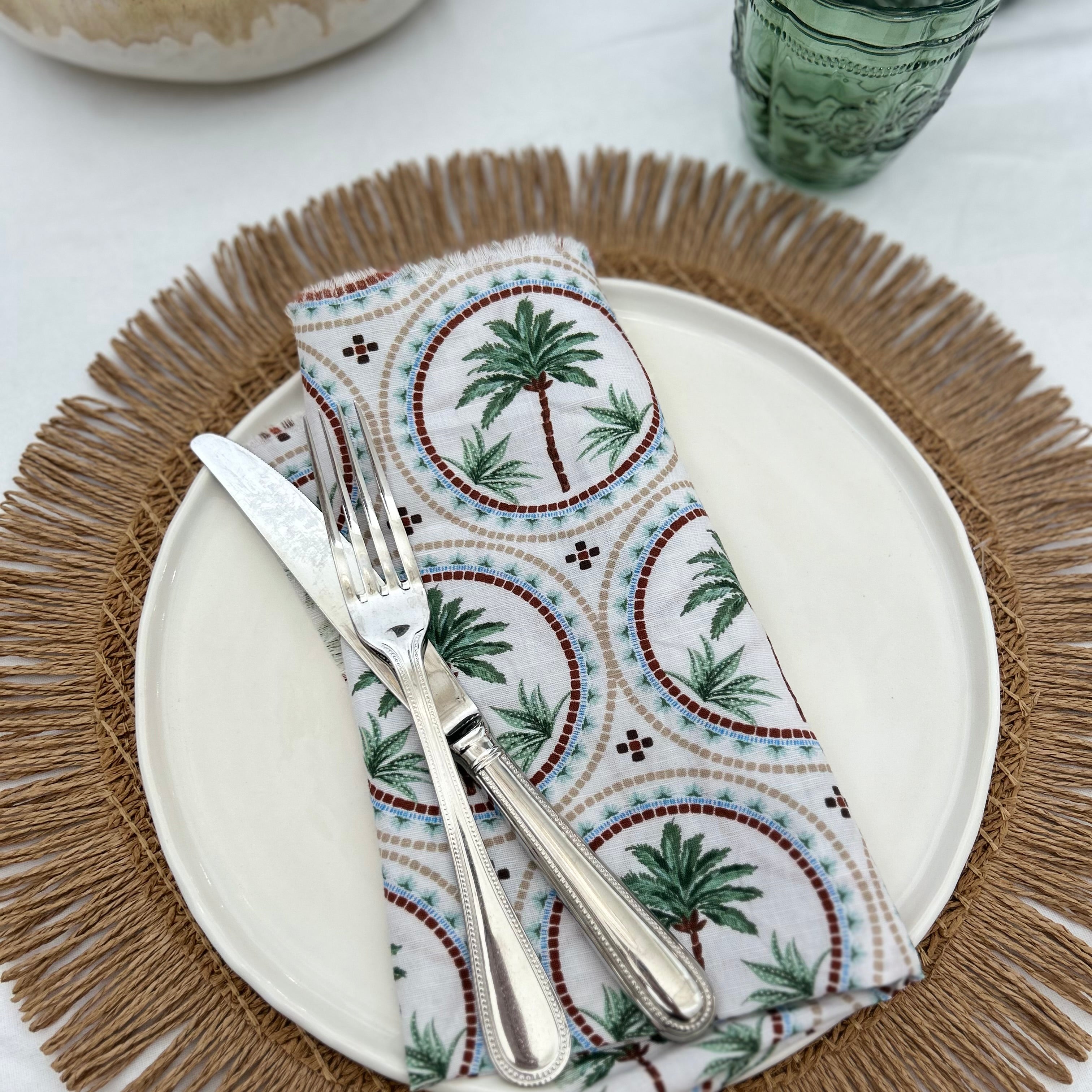 Pair of Napkins - Palm Trees