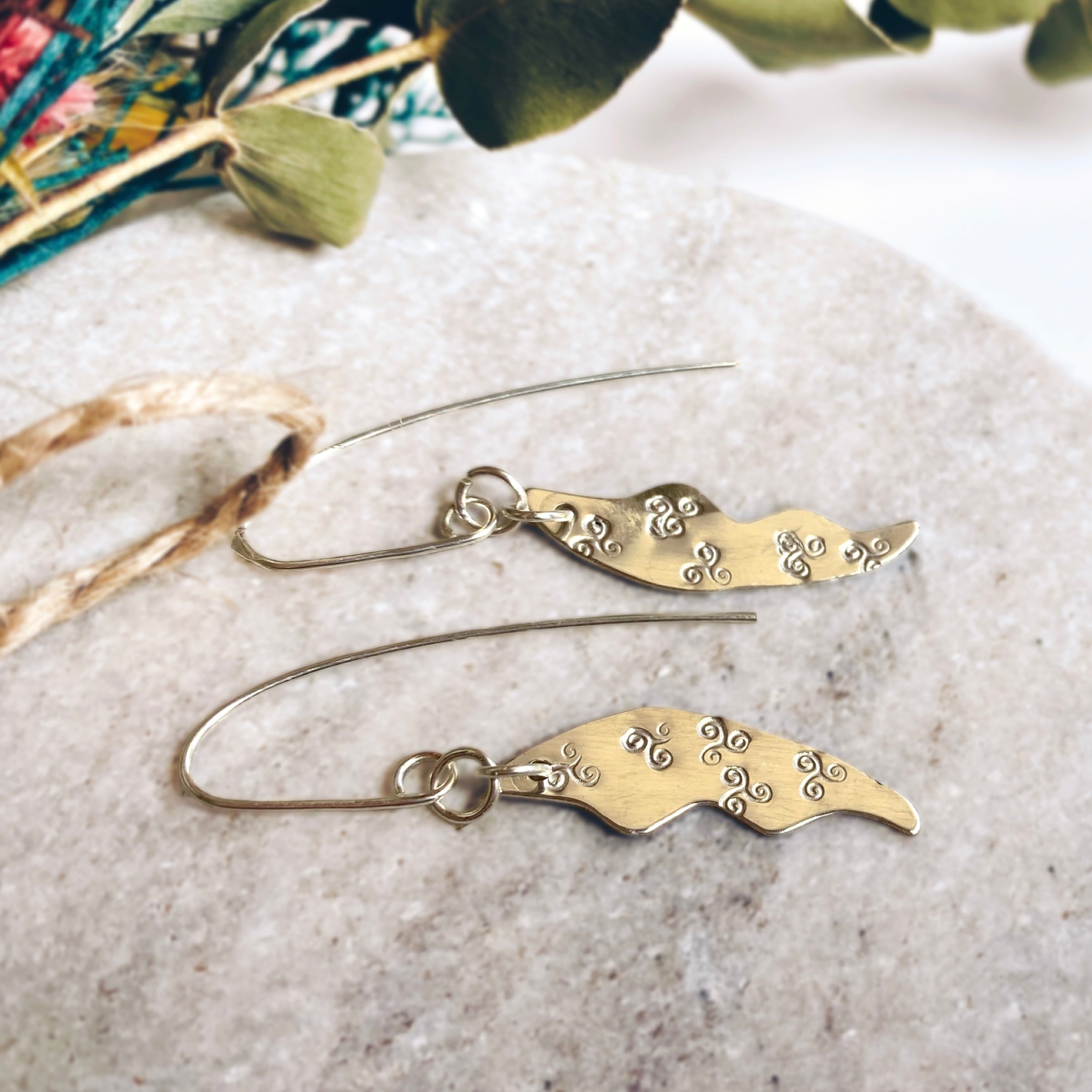 Faerie angel wings dangle earrings | Sterling silver | Mythical-inspired jewellery