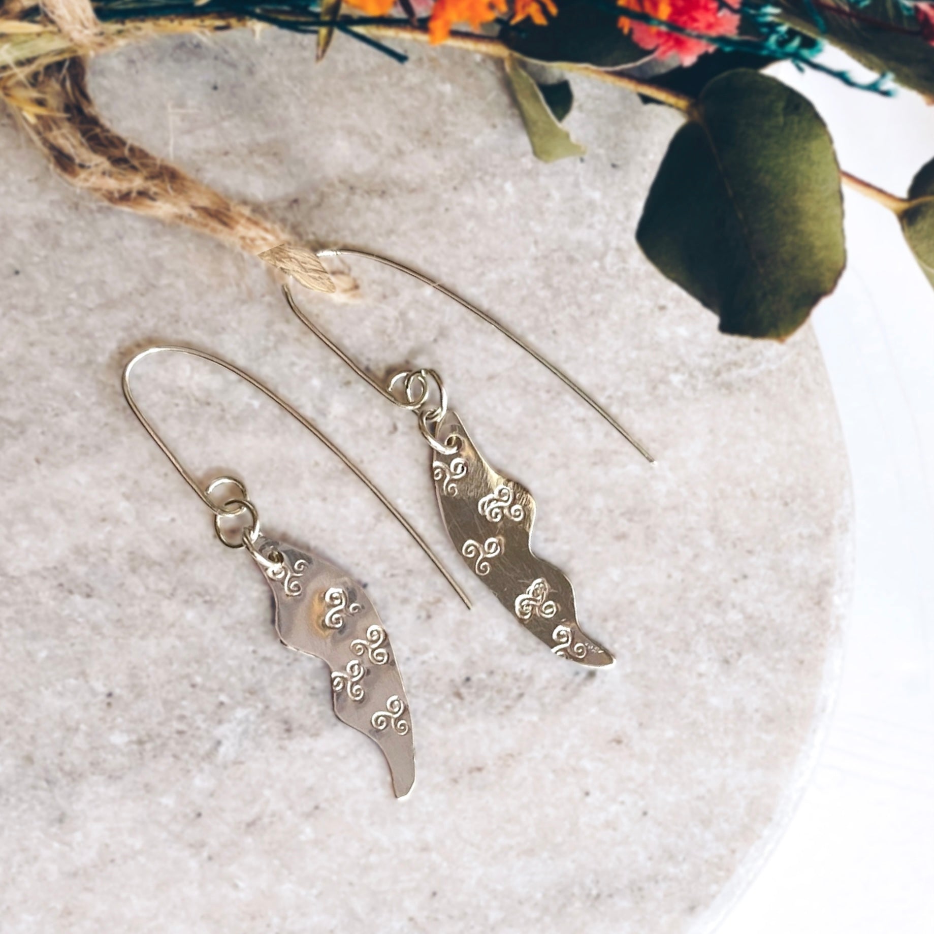 Faerie angel wings dangle earrings | Sterling silver | Mythical-inspired jewellery