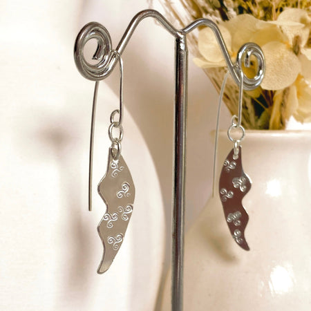 Faerie angel wings dangle earrings | Sterling silver | Mythical-inspired jewellery
